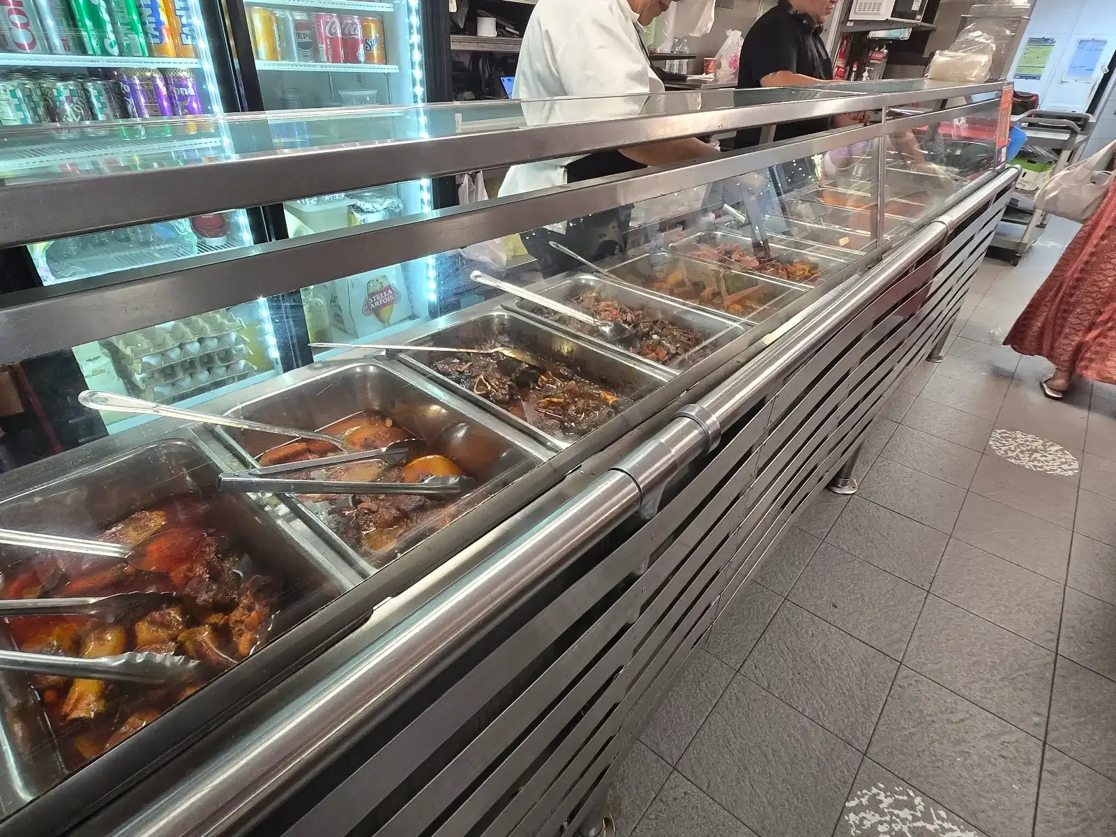 Food on display at the Margon counter